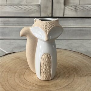 • Charming Tan and White Fox Figurine •